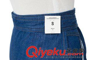 14號新款 C5D0414     2015夏季新款歐美風(fēng)打結(jié)雙層牛仔高腰半身裙 女短裙原始圖片3