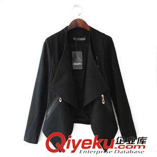 3號(hào)新款 JYE2403   15新歐美時(shí)尚大翻{lx}口拉鏈長袖開衫女式小西裝外套原始圖片3