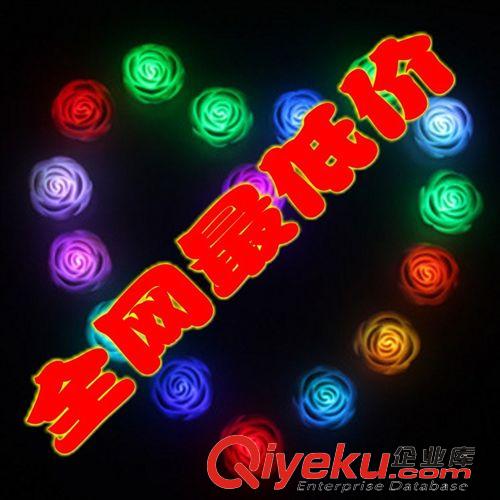 【七夕玩具推薦】 創(chuàng)意地攤七彩發(fā)光玫瑰花小夜燈 仿真led情人節(jié)電子玫瑰燈 小夜燈原始圖片2