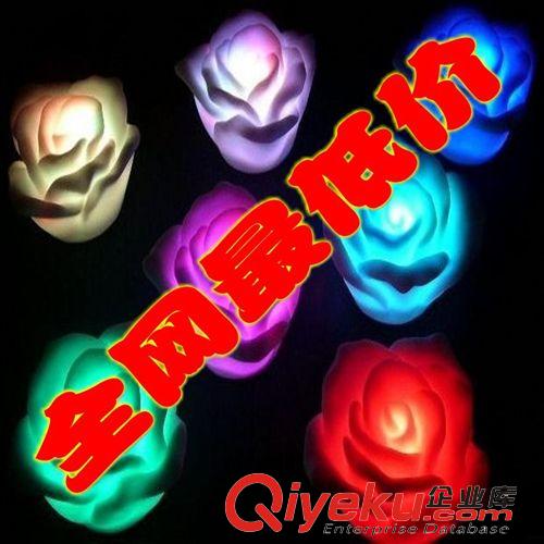 【七夕玩具推薦】 創(chuàng)意地攤七彩發(fā)光玫瑰花小夜燈 仿真led情人節(jié)電子玫瑰燈 小夜燈原始圖片3