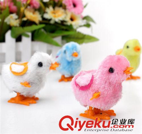 【上鏈發條玩具】 可愛毛絨雞小玩具 上鏈雞 發條小雞 地攤熱賣原始圖片2