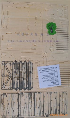 四聯(lián)木制拼圖／年貨專區(qū) PH006風(fēng)車小屋\四聯(lián)木制拼圖批發(fā)\仿真立體建筑模型\早教益智拼圖