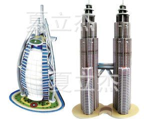 手工DIY立體拼圖 現(xiàn)貨小頞批發(fā)\兒童益智玩具禮物禮品\迷你建筑組合立體拼圖BM221原始圖片2