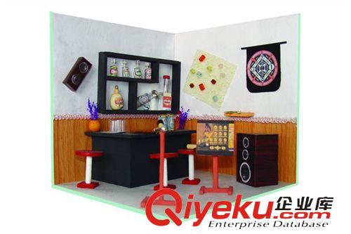 手工DIY立體拼圖 11108酒吧\創(chuàng)意手工DIY立體小屋 兒童禮品\自制手工材料包批發(fā)