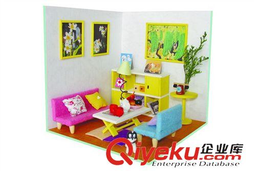 手工DIY立體拼圖 11108酒吧\創(chuàng)意手工DIY立體小屋 兒童禮品\自制手工材料包批發(fā)原始圖片2