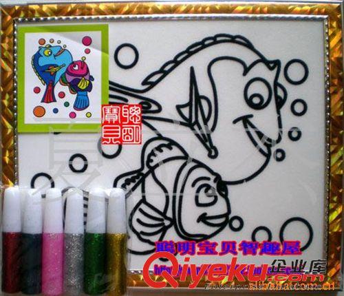 兒童繪畫(huà)手工類 供應(yīng)6支金粉畫(huà)-幼兒園手工玩具,幼兒手工制作玩具