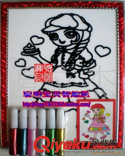 兒童繪畫(huà)手工類 供應(yīng)6支金粉畫(huà)-幼兒園手工玩具,幼兒手工制作玩具原始圖片3