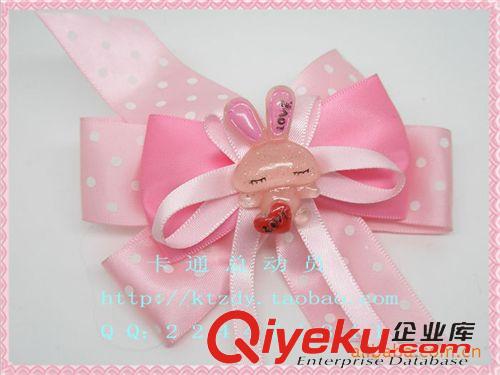兒童發(fā)飾 廠家直銷\兒童粉紅色圓形頂夾\小兔子漂亮發(fā)夾\兒童Q版邊夾\獎品