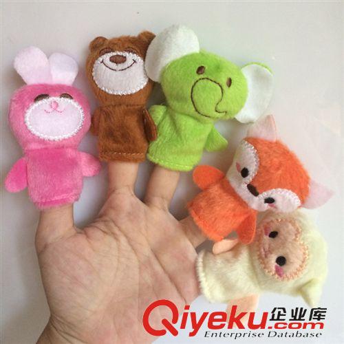嬰兒玩具 出口毛絨新款外貿原單嬰兒玩具 韓國動物手指偶禮品公仔一套批發(fā)原始圖片2