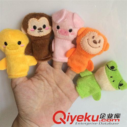 嬰兒玩具 出口毛絨新款外貿原單嬰兒玩具 韓國動物手指偶禮品公仔一套批發(fā)原始圖片3