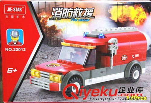 2014年1月新產(chǎn)品發(fā)布 杰星 兒童益智玩具 迷你積木 消防救援隊(duì) 益智 拼裝積木 22010