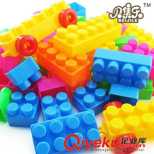 貝集樂益智玩具 益智拼裝玩具 大顆粒47PCS收納桶裝積木 環保md 開發寶寶想像力原始圖片2