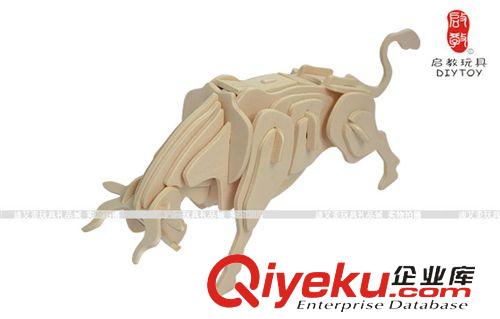 DIY玩具-動(dòng)物世界 兒童送禮精選禮品|3D木制DIY玩具立體拼圖|十二生肖模型牛