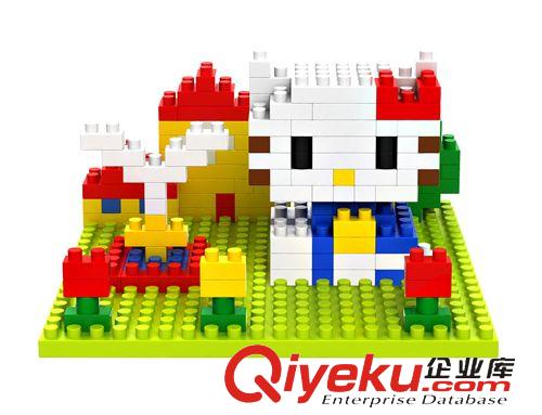 LOZ俐智 Kitty情景系列 俐智loz鉆石小顆粒積木 拼插積木KT系列場景kitty海軍9406