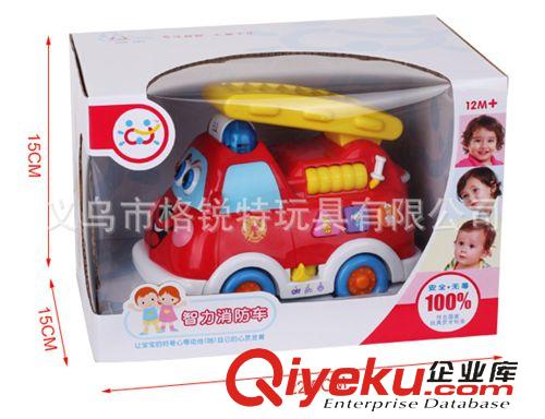 玩具車類 匯樂玩具正品526智力中英文雙語消防車 電動萬向玩具工程車原始圖片2