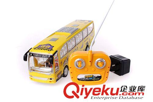 玩具車類 華彩R266遙控中型巴士公交車玩具 巴士總動(dòng)員