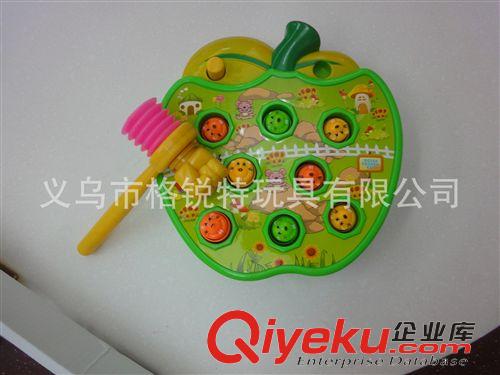 掛板裝 玩具 泰豐002電動蘋果打地鼠 兒童益智敲擊打玩具 地鼠不會掉出來原始圖片2