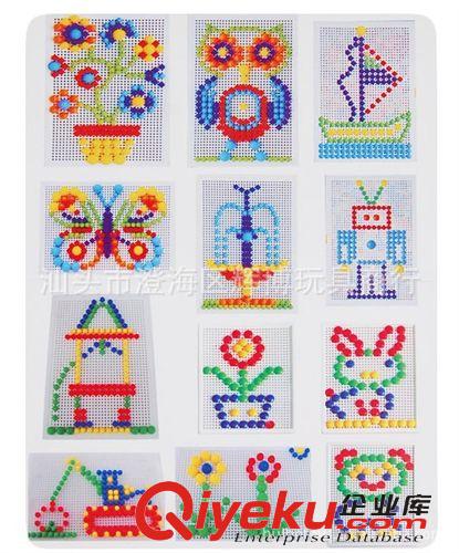益智系列 廠家批發(fā) 蘑菇釘玩具 兒童益智拼圖插釘玩具 296粒套裝 8032原始圖片2
