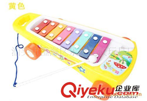 敲擊玩具 益智早教玩具 拖拉車敲琴 3C證 八音琴 學步琴 兒童手敲樂器3009原始圖片2