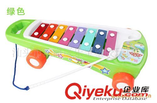 敲擊玩具 益智早教玩具 拖拉車敲琴 3C證 八音琴 學步琴 兒童手敲樂器3009原始圖片3