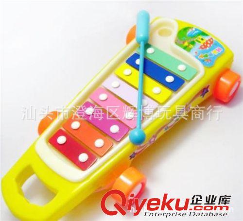 敲擊玩具 廠家 批發(fā) 兒童敲琴 清脆八音鋼片 拖拉敲琴 大號音樂琴0671-1原始圖片2