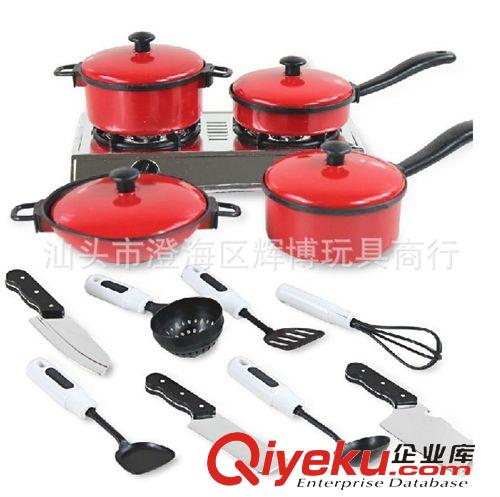 仿真過家家系列 紅色餐具13件套裝 仿真廚房餐具 寶寶過家家玩具 游戲餐具2586C原始圖片2