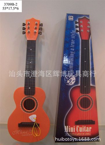電子系列 熱銷 兒童大號(hào)仿真弦塑料吉他 可彈奏的樂(lè)器 小學(xué)音樂(lè)教具 3709原始圖片3