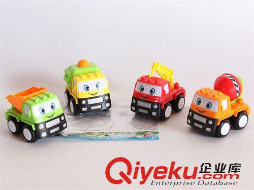 創意精品玩具 批發 多款笑臉工程車 慣性車 蔬菜車 卡通人小車仔玩具 738