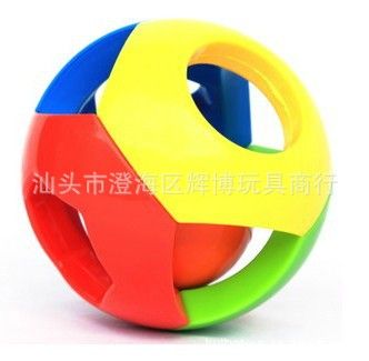 品牌系列玩具 貝樂(lè)康 8318 大號(hào)嬰兒手抓叮當(dāng)球 寶寶五彩鈴鐺響搖球玩具