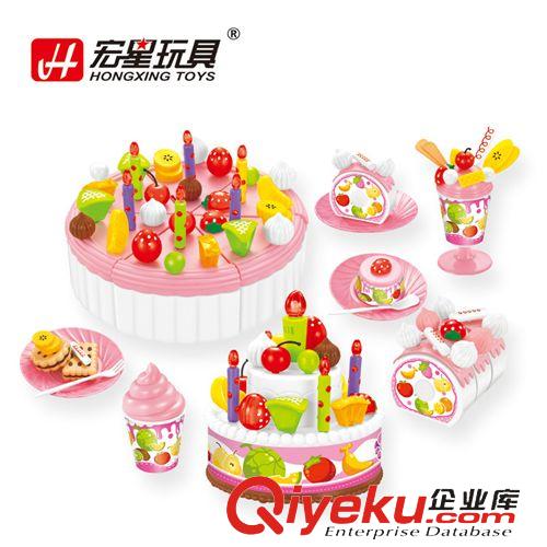 正版喜羊羊蛋糕 喜羊羊切切看蛋糕 多組合水果餅干過(guò)家家玩具 兒童仿真 超大禮盒原始圖片2