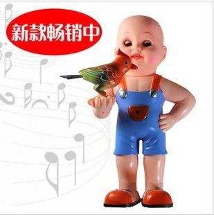 整人玩具 創(chuàng)意早教 智能聲控人鳥(niǎo)對(duì)話(huà)娃娃/兒童益智玩具/新奇特玩具 批發(fā)