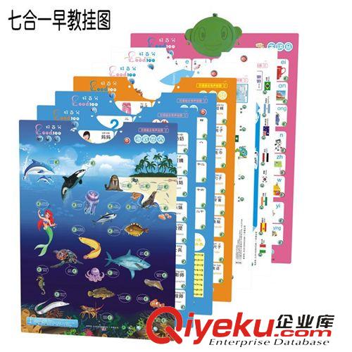 玩具類型 寶寶認(rèn)知電子有聲掛圖 組合式語音掛圖 兒童早教發(fā)聲掛圖 7合1