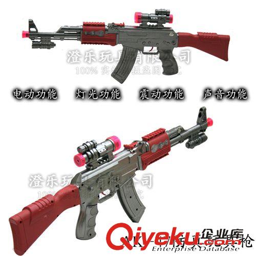電動玩具 小額玩具批發 電動AK-47突擊沖擊槍 沖鋒槍 兒童模型玩具 槍原始圖片3
