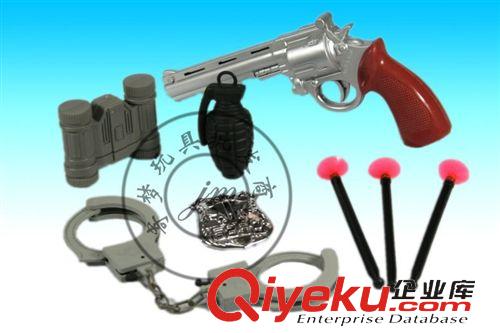 動(dòng)漫玩具 兒童塑料玩具槍 休閑射擊軟彈槍 jc套裝左輪小槍配打靶手表組合原始圖片3