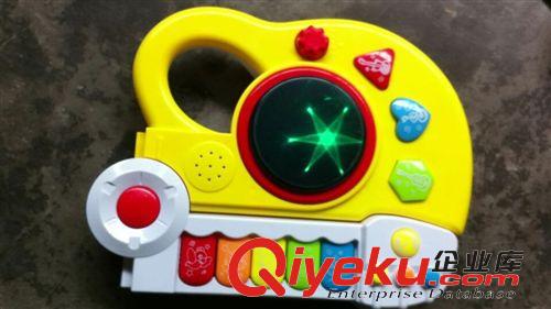 其他嬰幼兒教具 吉他玩具 3D夢(mèng)幻吉他兒童爵士鼓音樂(lè) 早教益智電子琴卡通吉他原始圖片3
