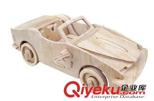 汽車系列 廠家直銷立體拼圖模型/木制立體拼圖模型/DIY拼圖拼版-小寶馬車原始圖片2