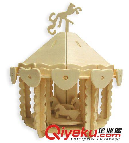房屋建筑系列 廠家供應工藝促銷禮品 DIY立體拼圖 人文藝術系列 旋轉木馬拼圖原始圖片2