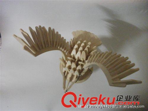 其它動物系列 木制益智玩具 3D模型 仿真智力玩具 雄鷹展翅原始圖片3