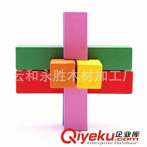  孔明鎖 解鎖  彩色孔明鎖6根 云和木制玩具 成人解鎖 孔明鎖六根 成年人玩具原始圖片2