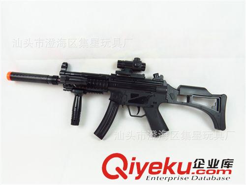 電動槍系列 正品集星 電動閃光振動槍 燈光音樂 電動帶紅外線軍事模型玩具槍原始圖片2