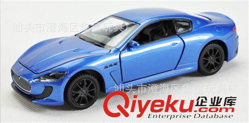 彩珀合金車 鐵車{zz1}1:32 馬莎拉蒂回力燈光合金車模仿真玩具車 兒童玩具批發(fā)原始圖片2