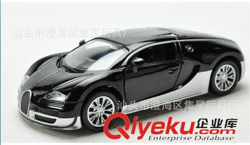 彩珀合金車 鐵車{zz1} 1:32 布加迪威航 合金仿真車模回力聲光開門兒童玩具車