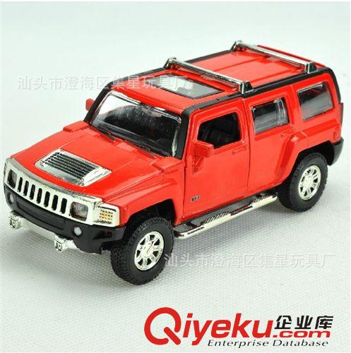 彩珀合金車 正版彩珀1：32越野悍馬H3 回力合金模型/合金車模 仿真玩具車原始圖片3