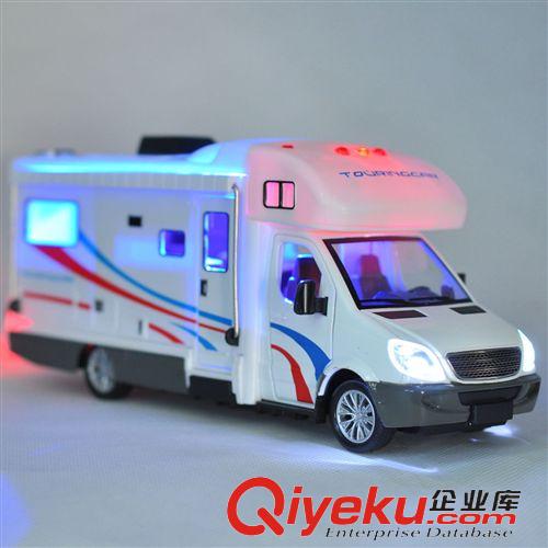 彩珀合金車 鐵車{zz1} 豪華房車合金族車模 開門回力聲光合汽車模型玩具批發(fā)原始圖片3
