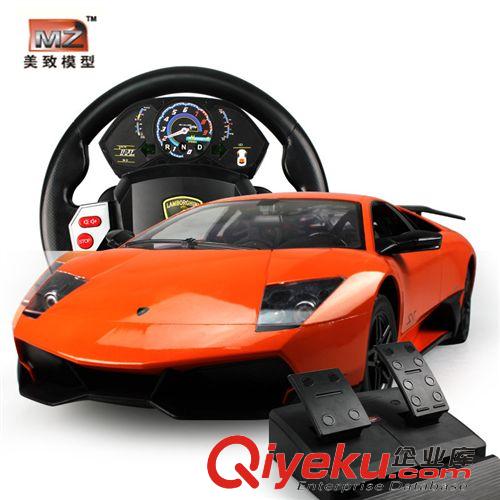 遙控系列產(chǎn)品 美致2215F蘭博基尼方向盤(pán)遙控車(chē)1:14汽車(chē)模型塑膠玩具車(chē) 一鍵啟動(dòng)