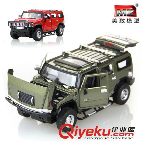 合金車模 美致1：32合金車模 帶燈光回力車 牧馬人羅賓漢越野模型車25053