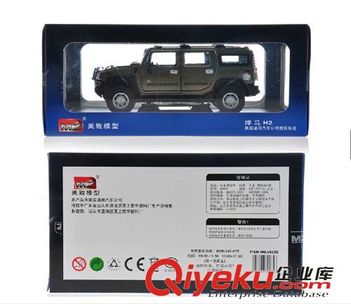合金車(chē)模 美致26020正版授權(quán)合金靜態(tài)1:24悍馬H2車(chē)模 開(kāi)四車(chē)門(mén) 四面開(kāi)窗盒原始圖片3