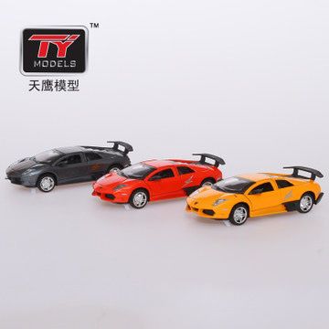 合金車模 天鷹合金仿真車模 可開門燈光音樂回力 布加迪 蘭博基尼混款混色原始圖片2