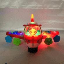電動閃光玩具 升級版 卡通空中客機(jī) 電動萬向帶音樂燈光積木飛機(jī) 多玩法 卡通型原始圖片3