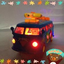 電動閃光玩具 一件代發(fā)混批益智巴士車 帶音樂燈光萬向 百變積木 塑料電動玩具原始圖片3